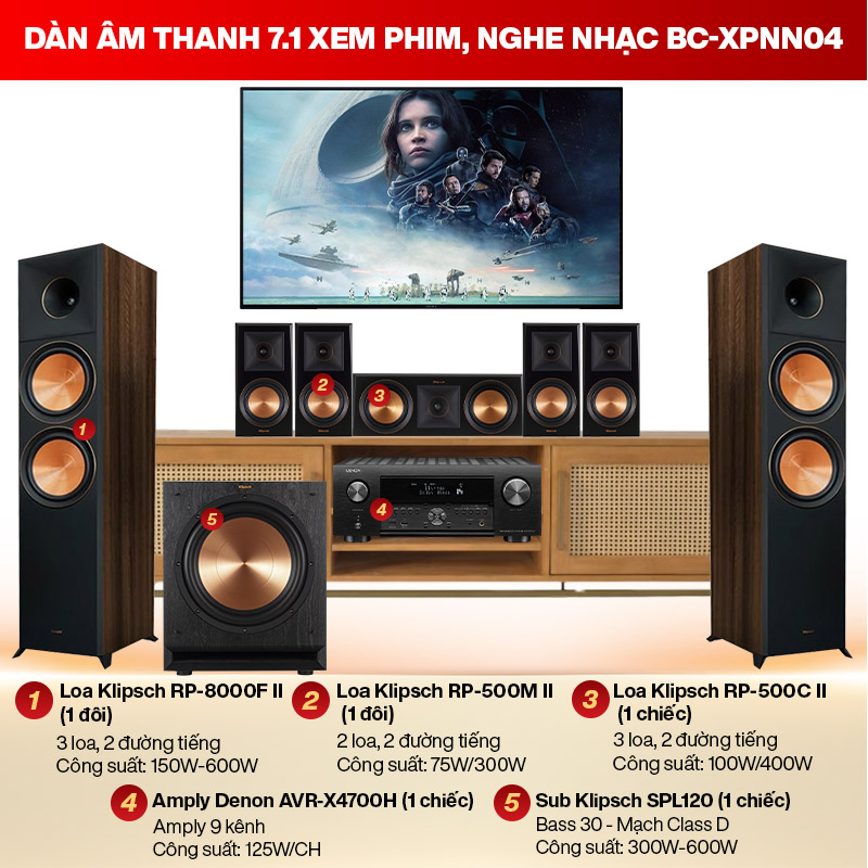 D&agrave;n &acirc;m thanh 7.1 xem phim, nghe nhạc BC-XPNN04