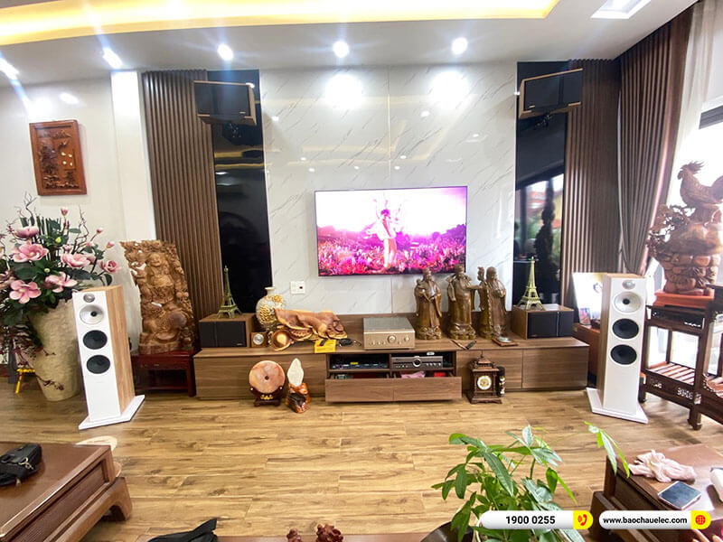 Lắp đặt dàn nghe nhạc, karaoke B&W hơn 46tr cho chị Trang ở Hải Phòng (B&W 603 S2, BKsound DP-4500)