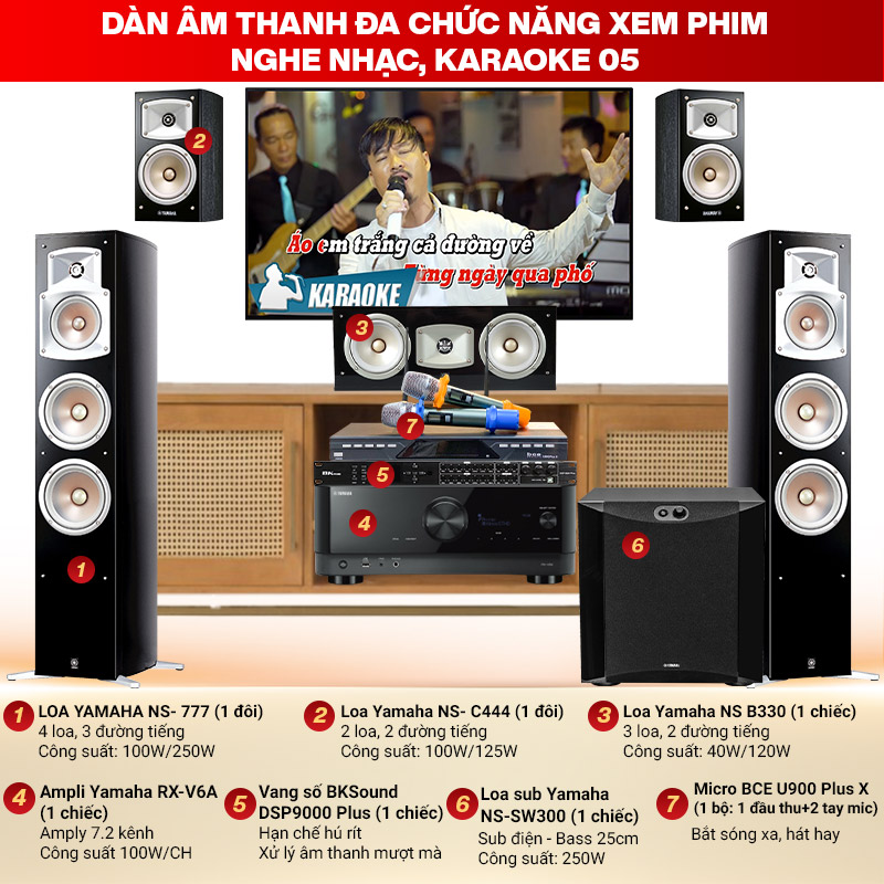 D&agrave;n &acirc;m thanh đa chức năng xem phim, nghe nhạc, karaoke 05