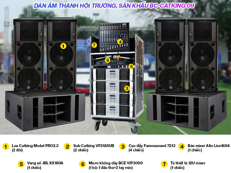 Dàn âm thanh hội trường sân khấu CatKing 09