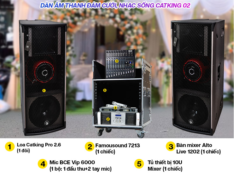 Dàn âm thanh đám cưới catking chính hãng giá rẻ
