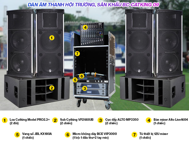 Dàn âm thanh hội trường sân khấu CatKing 09
