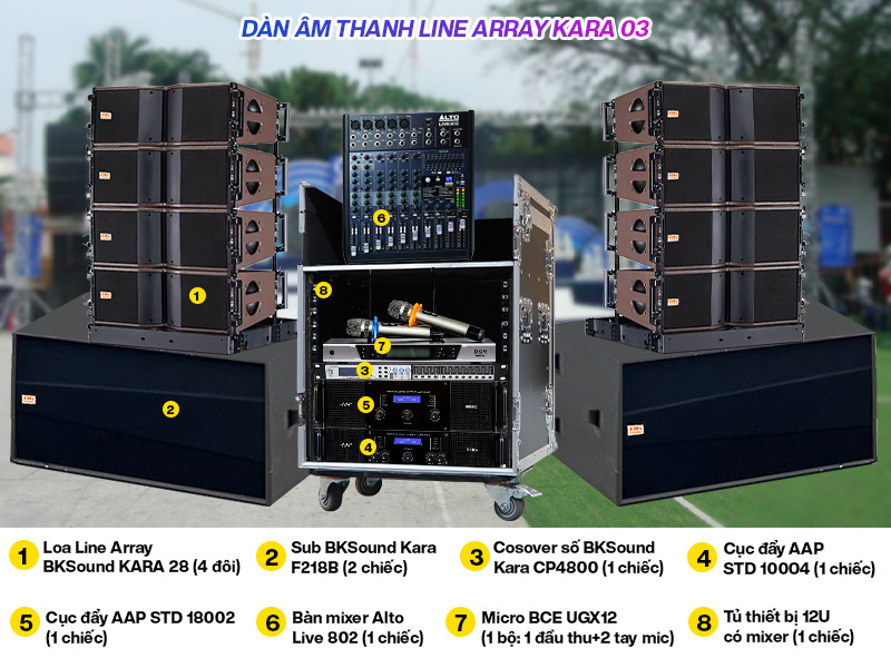 D&agrave;n &acirc;m thanh Line Array Kara 03