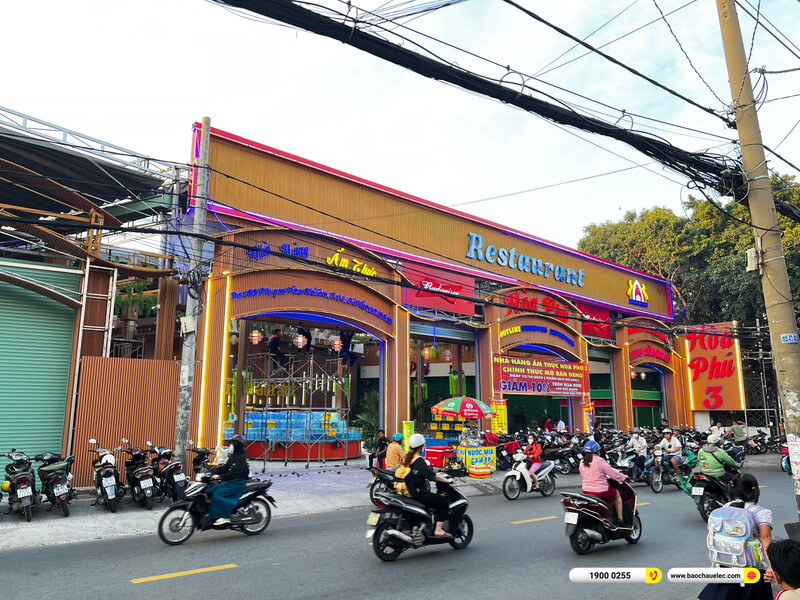 Lắp đặt 7 phòng karaoke gần 266tr cho nhà hàng ẩm thực Hòa Phú ở TPHCM (RCF X-MAX 12, X-MAX 10, VM 630A, CA-J602, BPR-5600...)