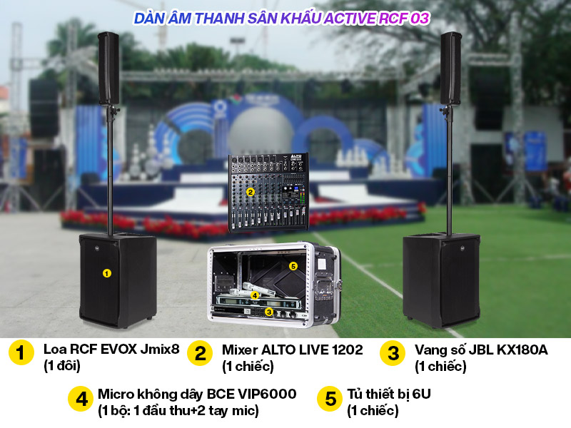 D&agrave;n &acirc;m thanh s&acirc;n khấu Active RCF 03 