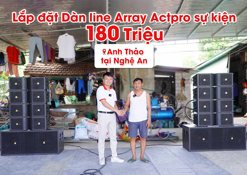 D&agrave;n &acirc;m thanh Line Array Anh Thảo tại Nghệ An