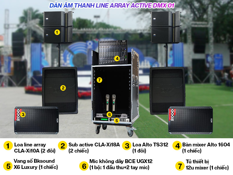 Dàn âm thanh dmx 01