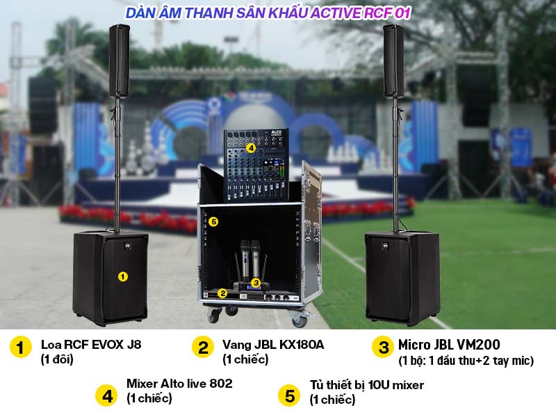 D&agrave;n &acirc;m thanh s&acirc;n khấu Active RCF 01