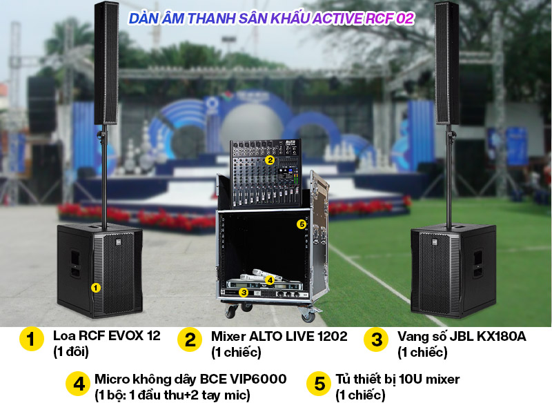Dàn âm thanh sân khấu Active RCF 02