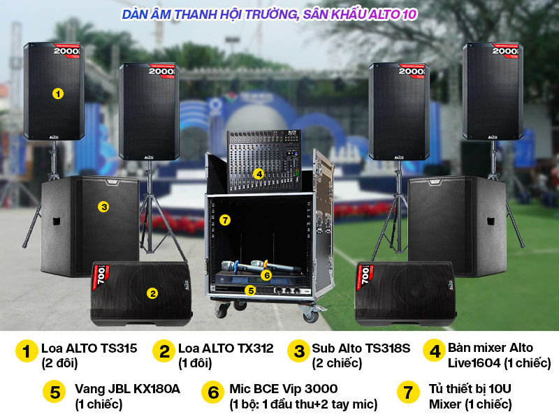 Dàn âm thanh đám cưới liền công suất BC-ALTO 02