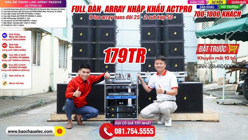 D&agrave;n &acirc;m thanh Line Array Passive Actpro 02