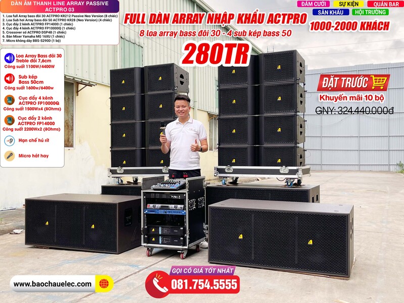 Dàn âm thanh Line Array Passive Actpro 03