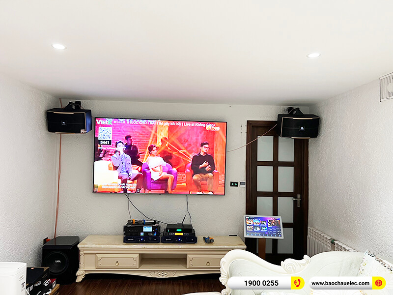 Lắp đặt dàn karaoke JBL 90tr cho anh Chiến ở Hà Nội (JBL Pasion 10, Crown T5, K9900II Luxury, BKSound M8...)