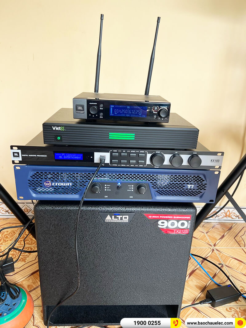 Lắp đặt dàn karaoke trị giá gần 85 triệu đồng cho anh Lâm ở TPHCM (RCF X-MAX 10, Crown T7, KX180A, TX212S, JBL VM200, VietK 4K Plus 4TB...)