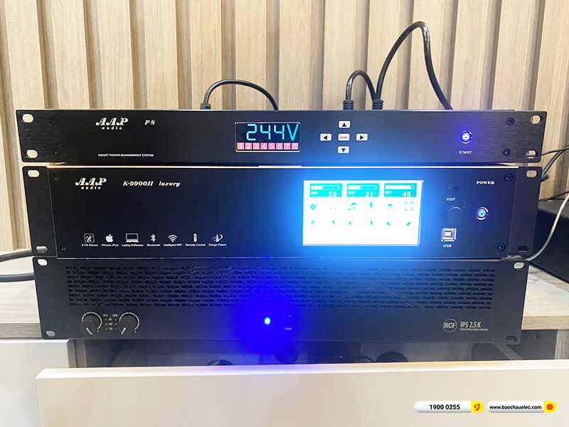 Lắp đặt dàn karaoke RCF 176tr cho anh Quân ở Hải Phòng (RCF C MAX 4112, IPS 5.0K, IPS 2.5K, K9900II Luxury, KP6018S...)