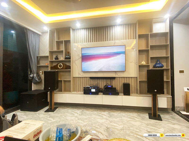 Lắp đặt dàn karaoke RCF 176tr cho anh Quân ở Hải Phòng (RCF C MAX 4112, IPS 5.0K, IPS 2.5K, K9900II Luxury, KP6018S...)
