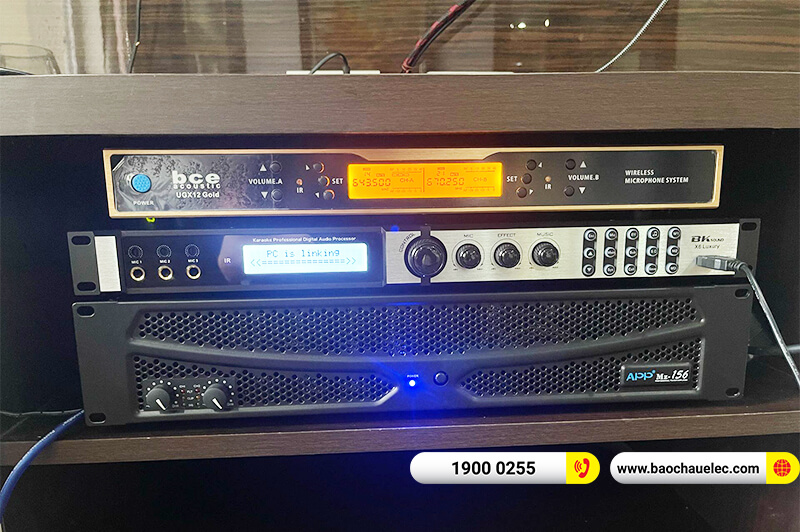 Lắp đặt dàn karaoke trị giá gần 50 triệu cho anh Quang tại Hà Nội (Domus DP6150, APP MZ-156, X6 Luxury, SW815, BCE UGX12 Gold)