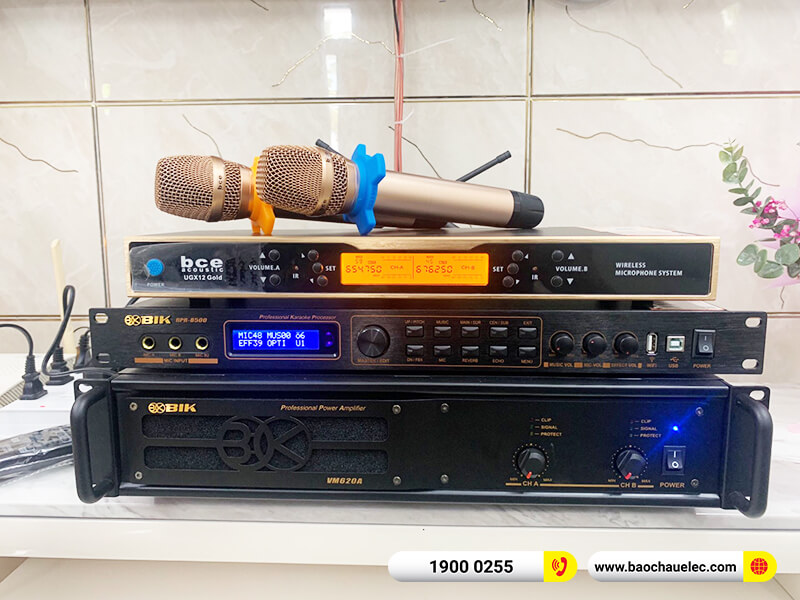 Lắp đặt dàn karaoke trị giá hơn 45tr cho anh Sơn ở Sóc Trăng (BMB 880SE, 620A, BPR-8500, BCE UGX12 Gold, Klipsch R-121SW)