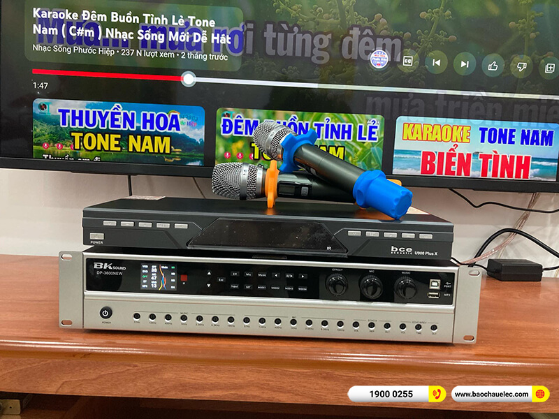 Lắp đặt dàn karaoke Domus 18tr cho anh Tài ở TPHCM (Domus DP6100 Max, BKSound DP3600 New, U900 Plus X)