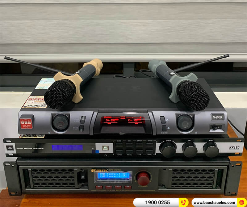 Lắp đặt dàn karaoke RCF 57tr cho anh Tuấn ở TPHCM (RCF EMAX 3110 MKII, BPA-6200, JBL KX180A, BJ-W25A, BBS-S290D)