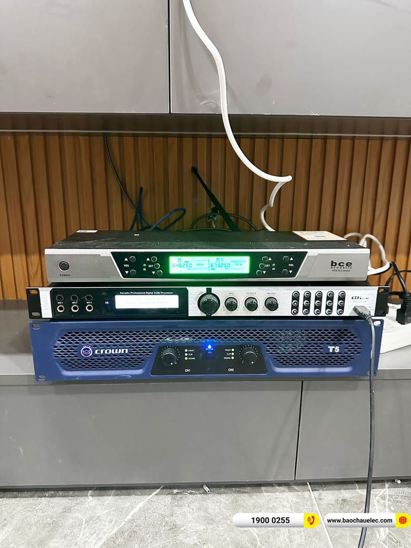 Lắp đặt dàn karaoke JBL hơn 50tr cho anh Vũ ở TPHCM (JBL XS10, Crown T5, X6 Luxury, UGX12 Luxury, SW612-C)