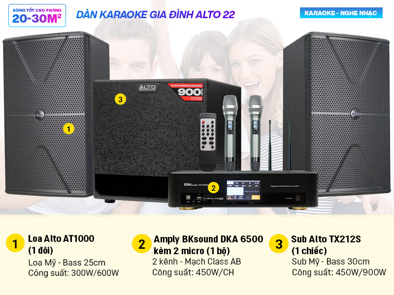 D&agrave;n karaoke gia đ&igrave;nh Alto 22