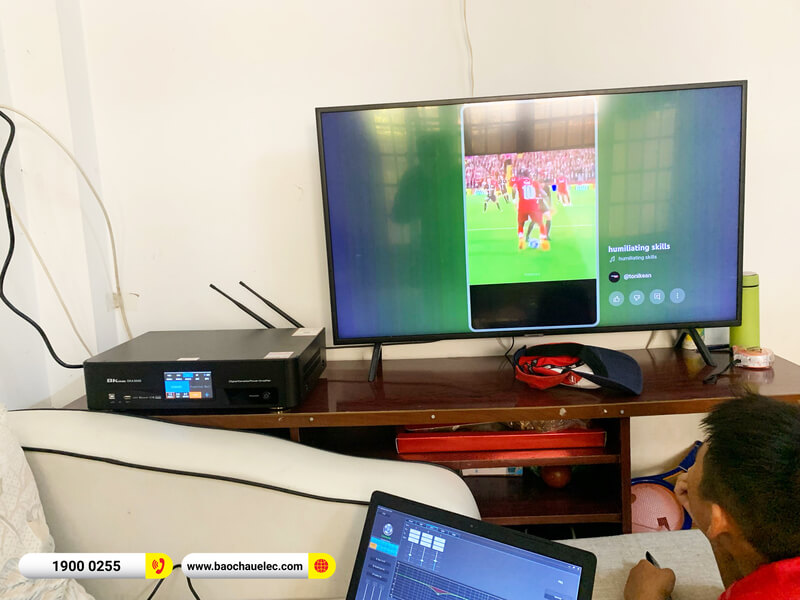 Lắp đặt dàn karaoke 24tr cho chị Ngọc ở Cần Thơ (JBL Ki510, BKSound DKA 8500)