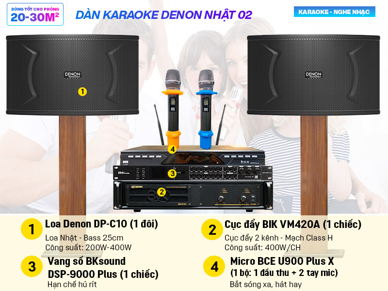 D&agrave;n karaoke Denon Nhật 02