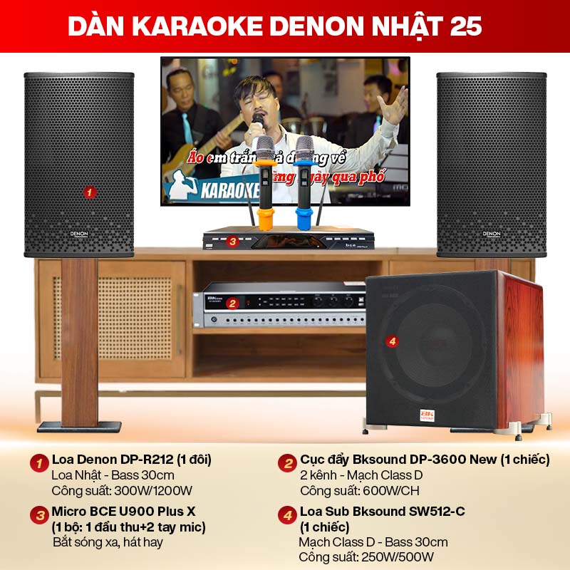D&agrave;n karaoke Denon Nhật 25
