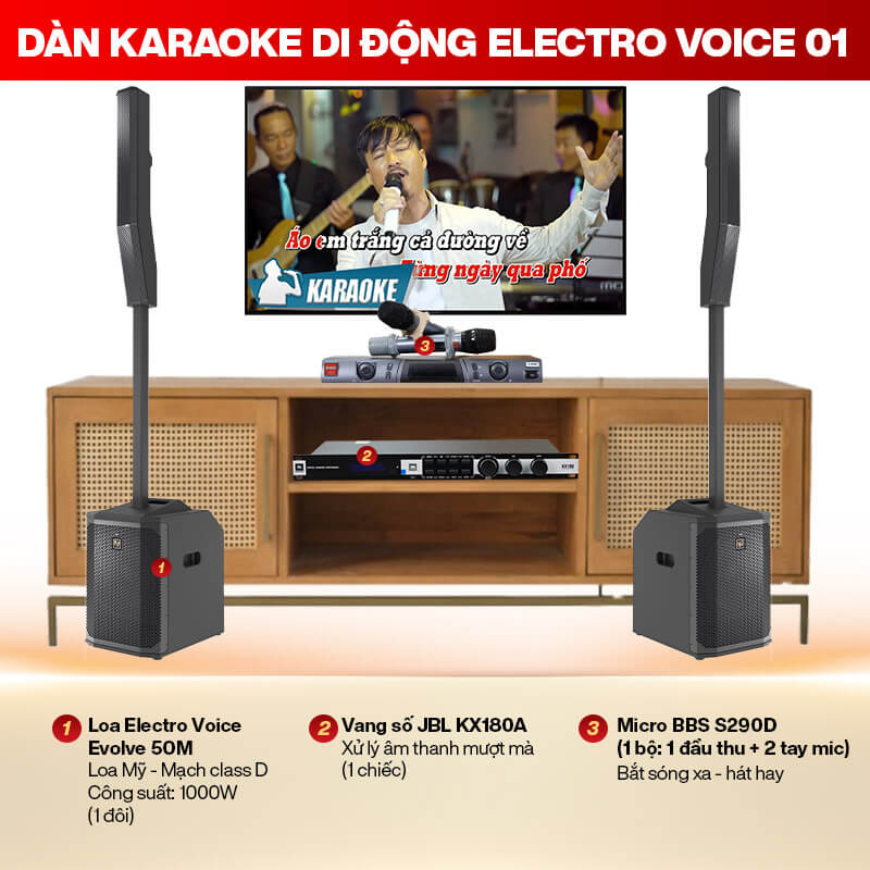 Dàn karaoke di động Electro Voice 01