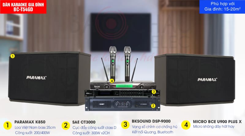 Dàn karaoke gia đình BC-T54GD