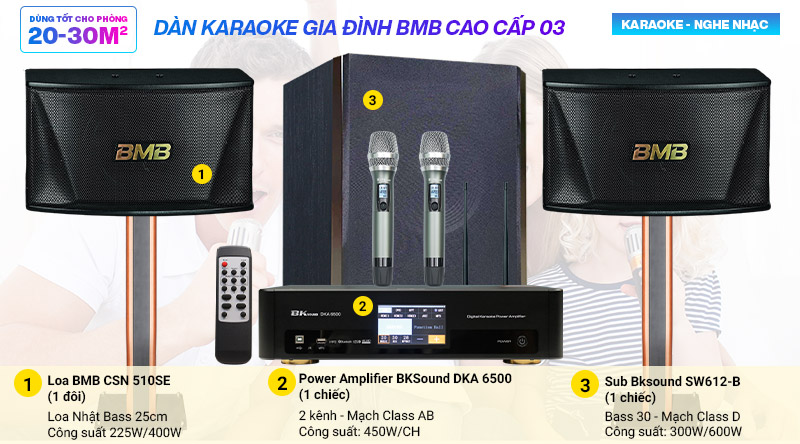 D&agrave;n karaoke gia đ&igrave;nh BMB cao cấp 03