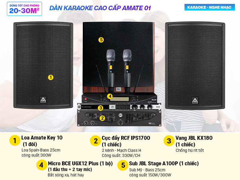 Dàn karaoke cao cấp Amate 01