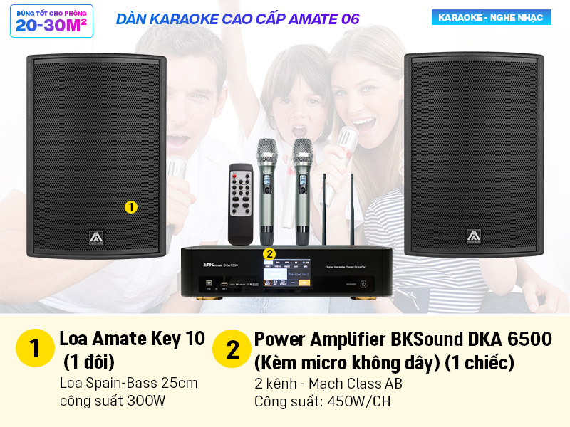 D&agrave;n karaoke cao cấp Amate 06