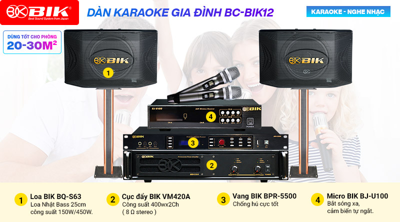 Dàn karaoke gia đình BIK12