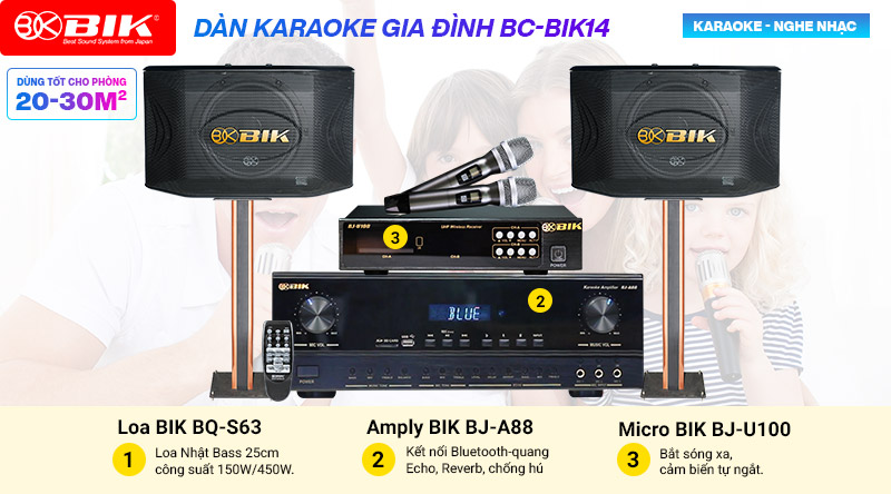 Dàn karaoke gia đình bik