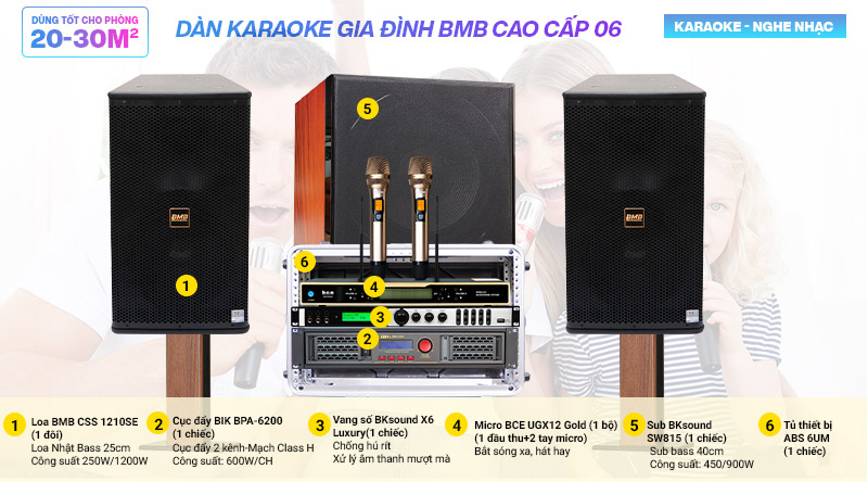 D&agrave;n karaoke gia đ&igrave;nh BMB cao cấp 06