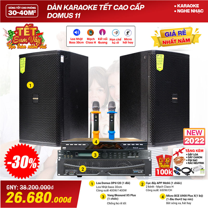 D&agrave;n karaoke cao cấp Domus 2020-07