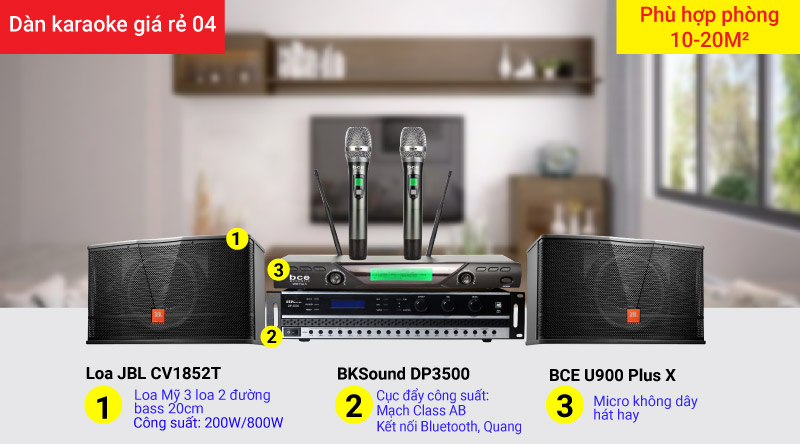 Dàn karaoke giá rẻ 04 cấu hình phù hợp, giá rẻ nhất 