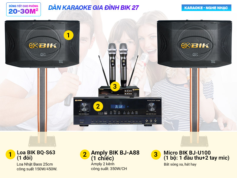 Dàn karaoke gia đình BIK 27