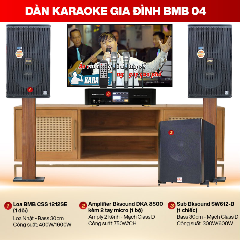 D&agrave;n karaoke gia đ&igrave;nh BMB 04