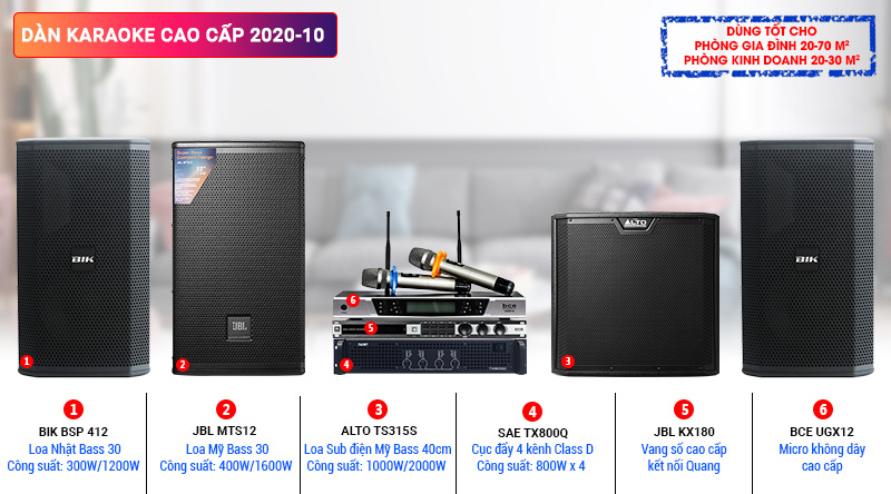 Dàn karaoke cao cấp 2020-10 cấu hình chính hãng, giá rẻ