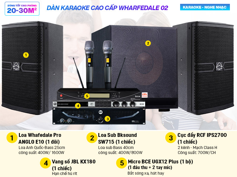 D&agrave;n karaoke cao cấp Whafedale 02