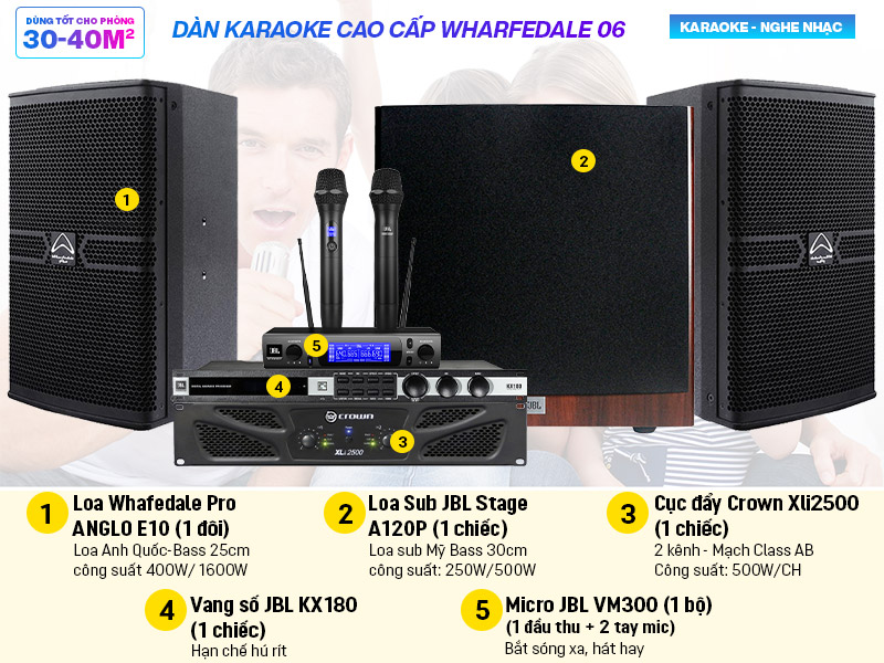D&agrave;n karaoke cao cấp Wharfedale 06