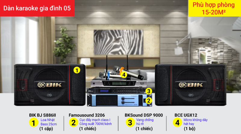 D&agrave;n karaoke gia đ&igrave;nh 05 gi&aacute; rẻ