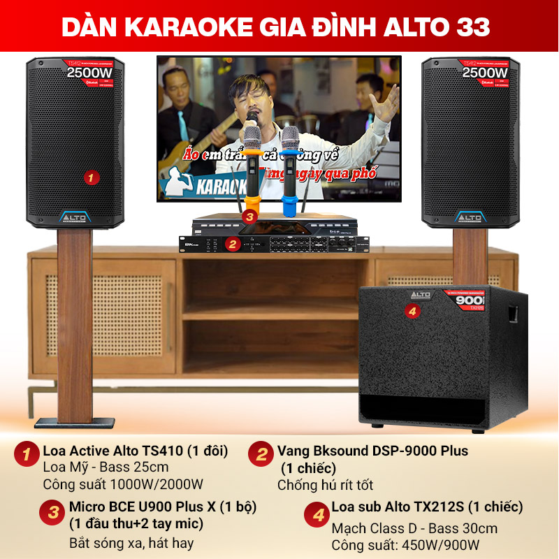 Dàn karaoke gia đình Alto 33