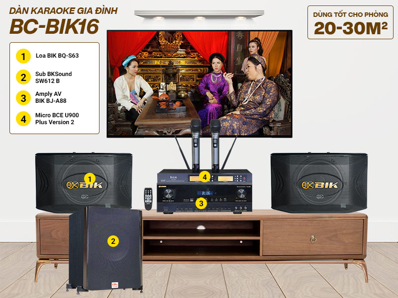 Dàn karaoke gia đình BC-BIK16