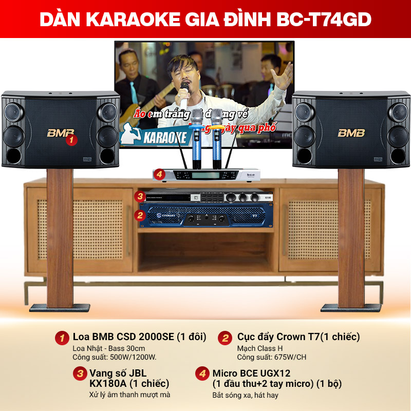 d&agrave;n karaoke gia đ&igrave;nh BC-T74GD