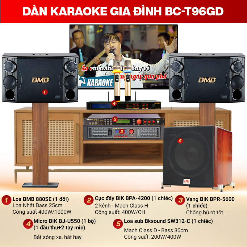 D&agrave;n karaoke gia đ&igrave;nh BC-T96GD