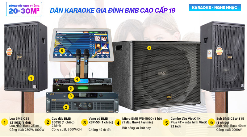 D&agrave;n karaoke gia đ&igrave;nh BMB cao cấp 19